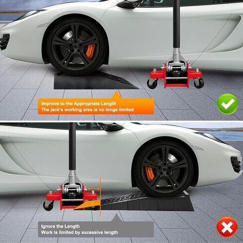 Car Ramps, Portable Low Profile Car Ramps for Garage, Heavy Duty Tire Ramps Service Ramps for Jack Support Low Chassis Cars for Oil Changes & Vehicle Maintenance, 2 PCS in Kuwait