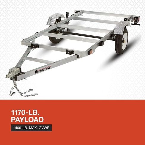 فائقة السحب 4 قدم. × 8 قدم. طقم مقطورة من الألومنيوم قابلة للطي - 1170 رطل. سعة التحميل in Kuwait