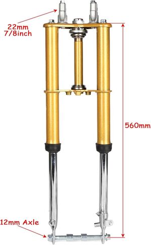 CRF50 Forks, CRF50 Front Fork Shock Suspension Assembly for CRF50 XR50 CRF50F XR50R 2004-20014 50cc 70cc 110cc 125cc Dirt Pit Bikes 560MM (Gold) in Kuwait