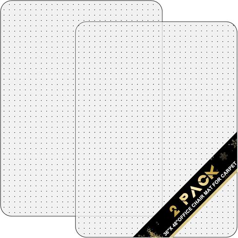 Chair Mat for Carpet, Clear PVC, Modern Style, Low Profile Design with Beveled Edges, Durable Floor Protection for Home Office, 36 x 48Inches, 2 Pack in Kuwait