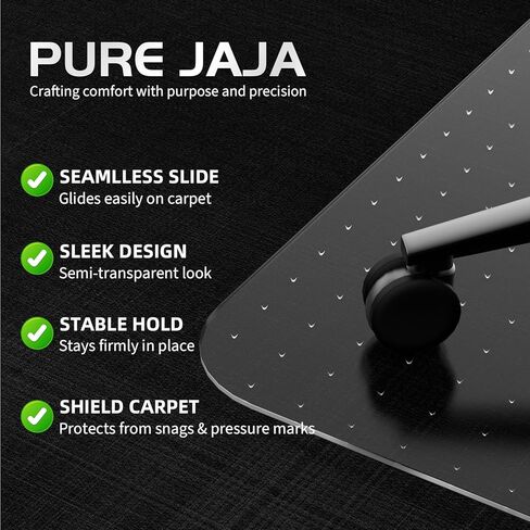 Chair Mat for Carpet, Clear PVC, Modern Style, Low Profile Design with Beveled Edges, Durable Floor Protection for Home Office, 36 x 48Inches, 2 Pack in Kuwait
