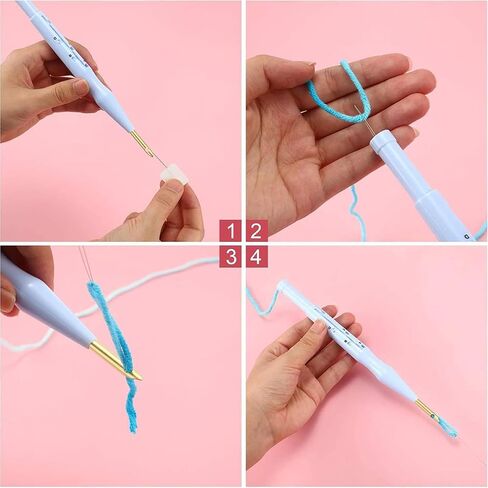 LEISURE ARTS Punch Needle Tool, Punch Needle, Needle Tool, Yarn, Oxford Needle, Threader, Supplies, Embroidery in Kuwait