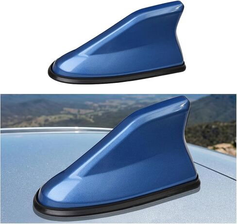 Car Shark Fin Antenna Cover, Shark Fin Shape Vehicle Top Roof Radio Signal Antenna Topper with Adhesive Tape, Automotive Aerial Decoration Trim Replacement, Universal Fit (Black) in Kuwait