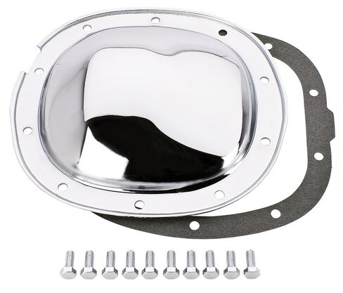 JEGS Chrome Differential Cover | Fits 1977-1986 GM 7.5in.10-Bolt Ring Gear | Chrome-Plated Steel | Includes Gasket and 10 Bolts in Kuwait