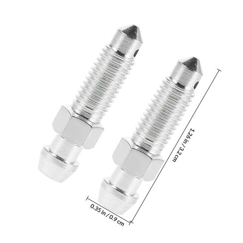 NUOBESTY 2pcs M7x1 Air Bleeder Valve Brake Bleeder Screw Zinc-Plated Metal Oil Drain Screw for Dirt Bike Front Fork Hydraulic Brake System in Kuwait