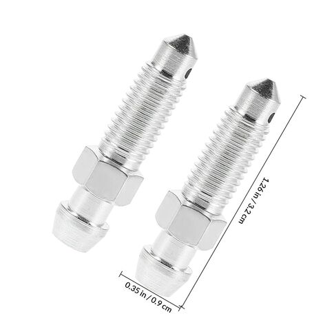 Alipis Metal Brake Bleeder Bolts M7x1.0 Zinc-Plated Drain Screws 2pcs for Motorcycle Dirt Bike Air Bleeder Valve Caliper Brake System Replacement in Kuwait