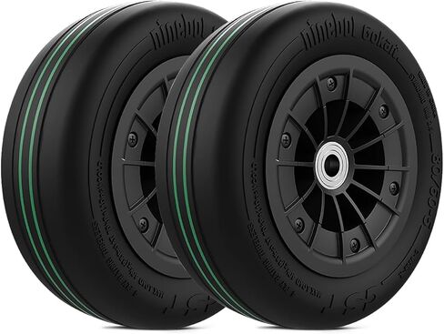 مجموعة العجلات الأمامية المكونة من قطعتين لـ Segway Ninebot GoKart، إطار 4 طبقات 80/60-5 بدون أنابيب مع محور ومحمل، متوافق مع إصدار GoKart Kit/Pro/Pro 2، عالمي يسار ويمين، سهل التركيب in Kuwait