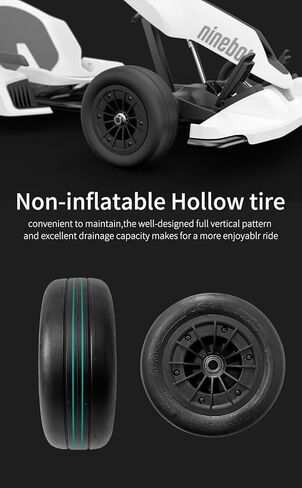 مجموعة العجلات الأمامية المكونة من قطعتين لـ Segway Ninebot GoKart، إطار 4 طبقات 80/60-5 بدون أنابيب مع محور ومحمل، متوافق مع إصدار GoKart Kit/Pro/Pro 2، عالمي يسار ويمين، سهل التركيب in Kuwait