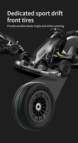 مجموعة العجلات الأمامية المكونة من قطعتين لـ Segway Ninebot GoKart، إطار 4 طبقات 80/60-5 بدون أنابيب مع محور ومحمل، متوافق مع إصدار GoKart Kit/Pro/Pro 2، عالمي يسار ويمين، سهل التركيب in Kuwait