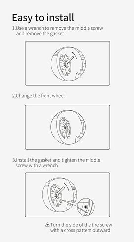 مجموعة العجلات الأمامية المكونة من قطعتين لـ Segway Ninebot GoKart، إطار 4 طبقات 80/60-5 بدون أنابيب مع محور ومحمل، متوافق مع إصدار GoKart Kit/Pro/Pro 2، عالمي يسار ويمين، سهل التركيب in Kuwait