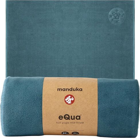 منشفة يوجا Manduka eQua - ألياف دقيقة سريعة الجفاف، خفيفة الوزن، سهلة السفر، تستخدم في اليوغا الساخنة، Vinyasa والقوة، 72 بوصة (182 سم)، صلبة in Saudi Arabia