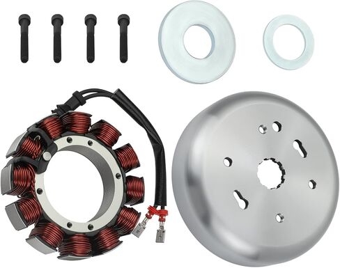 JAVIK 45Amp Stator And Flywheel Rotor for FLHTC Touring Electra Glide Classic DJLV FLHR Touring Road King FLTRI Touring Road Glide FLTRI Road Glide FLHP 2002-2005 O.E.M# 29999-97B 29987-02A in Kuwait