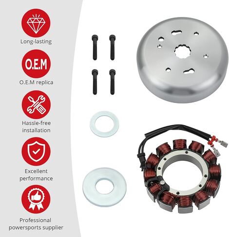JAVIK 45Amp Stator And Flywheel Rotor for FLHTC Touring Electra Glide Classic DJLV FLHR Touring Road King FLTRI Touring Road Glide FLTRI Road Glide FLHP 2002-2005 O.E.M# 29999-97B 29987-02A in Kuwait