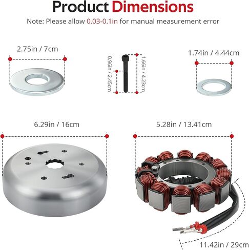 JAVIK 45Amp Stator And Flywheel Rotor for FLHTC Touring Electra Glide Classic DJLV FLHR Touring Road King FLTRI Touring Road Glide FLTRI Road Glide FLHP 2002-2005 O.E.M# 29999-97B 29987-02A in Kuwait