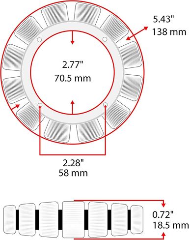 Caltric Stator Compatible With Kohler Courage Twin SV710 SV715 SV720 SV725 SV730 SV735 SV740 SV810 in Kuwait