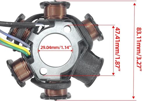6 Pole 5 Wire AC Stator Coil With Magneto Flywheel Puller for GY6 125cc 150cc Scooter ATV Go Kart TAOTAO Dune Buggy in Kuwait