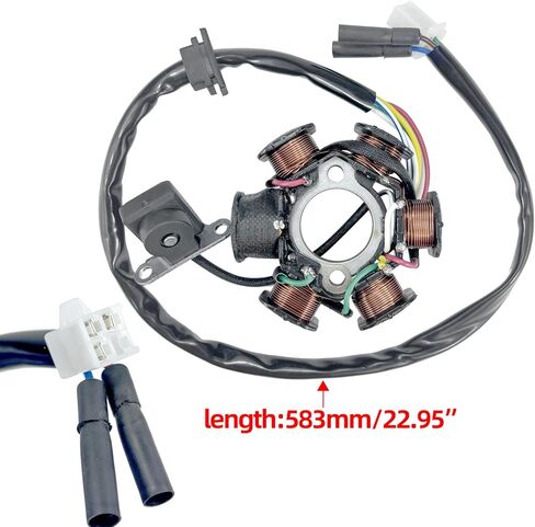 6 Pole 5 Wire AC Stator Coil With Magneto Flywheel Puller for GY6 125cc 150cc Scooter ATV Go Kart TAOTAO Dune Buggy in Kuwait
