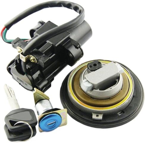 Motorcycle Ignition Switch Helmet Steering Seat Lock Fuel Cap Set 2005 2006 CB250 FMX650 in Kuwait