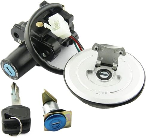 Motorcycle Ignition Switch Helmet Steering Seat Lock Fuel Cap Set 2005 2006 CB250 FMX650 in Kuwait