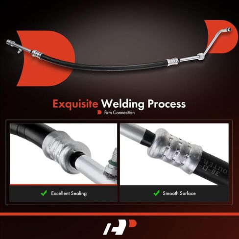 A-Premium A/C Discharge Line Hose Assembly Compatible with Ford F-150 1987, F-250/F-350 1987-1992, Bronco 1987, 5.0L 6.9L 7.3L, Compressor to Condenser in Kuwait