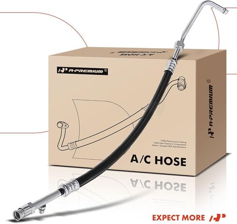 A-Premium A/C Discharge Line Hose Assembly Compatible with Ford F-150 1987, F-250/F-350 1987-1992, Bronco 1987, 5.0L 6.9L 7.3L, Compressor to Condenser in Kuwait