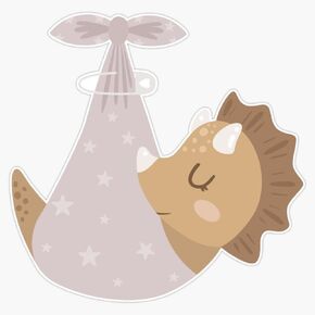 Dinosaur Baby Shower Decorations for Boy Blue Nursery Party Prehistoric T-Rex Dino Theme 5" Vinyl Decal Bumper Sticker in Kuwait