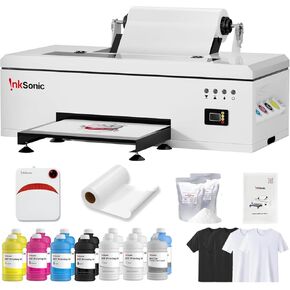 طابعة InkSonic R1390 DTF مقاس A3، حزمة طابعة نقل DTF بعرض 13 بوصة مع آلة ضغط حراري، مباشرة إلى الفيلم، نظام تداول الحبر الأبيض، متوافق مع مواد متعددة، آلة طباعة تي شيرت مخصصة in Kuwait