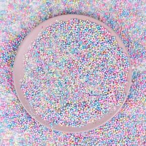 CCINEE 208g Mini Foam Beads Fake Sprinkles Confetti Set, Macaron Color Slime Mix Kit for DIY Crafts, Slime Making, and Party Decor in Kuwait