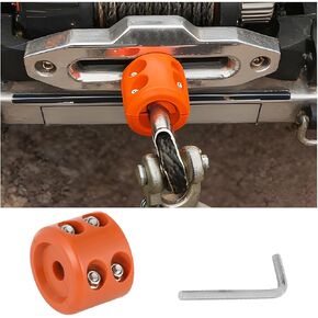 Car Rubber Winch Stopper, Vehicle Winch Hook Stopper Cable Line Saver for Wire Synthetic Rope, Cable Rope Saver Bump Shock Dampener Absorber, Universal for UTV ATV Truck (Black) in Kuwait
