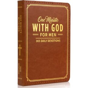 One Minute with God for Men, 2026 New 365 Days of Daily Prayer Brown Leather book, Daily Devotional and Prayer Journal, Bible Prayer Tracking Diary Gifts for Men in Saudi Arabia