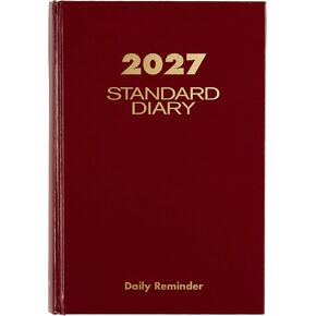 مخطط يومي AT-A-GLANCE 2027، مذكرات قياسية، 5.75 بوصة × 8.25 بوصة، مجلة تذكير، غلاف فني، أحمر (SD3891327) in Kuwait
