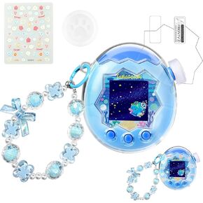 لحافظة Tamagotchi Paradise، غطاء صلب من البولي كربونات مع طبقة PET وحزام وملصقات ساحرة لطيفة، حافظة حماية شاملة ممتصة للصدمات لـ Tamagotchi Paradise - شفاف لامع in Kuwait