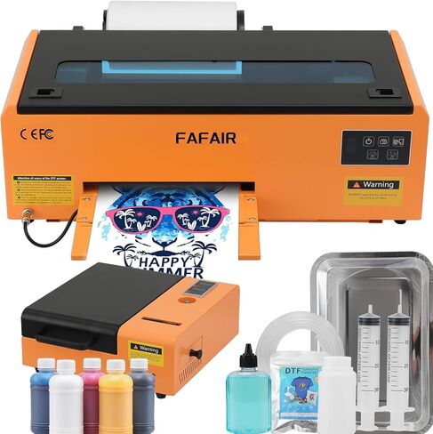 FAFAIR A4 L805 DTF Printer with Oven, Easy to Maintain Direct to Film Transfer Machine with Anti-Clogging & Auto-Cleaning Technology, High Speed Printing for Home Studio & Small Business in Kuwait