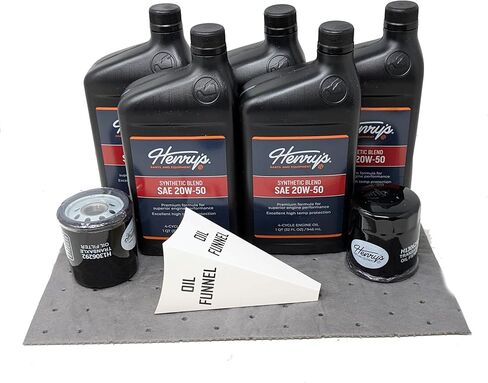 Henry's H1902258 20W-50 Synthetic Blend Transaxle 5-Quart Hydro Change Kit w/ 2-Filters Replaces Hydro-Gear 72750 in Kuwait