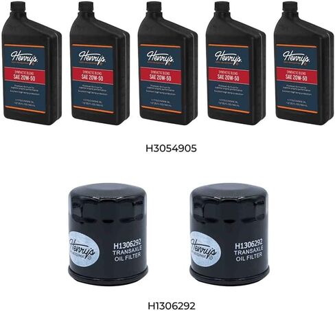 Henry's H1902258 20W-50 Synthetic Blend Transaxle 5-Quart Hydro Change Kit w/ 2-Filters Replaces Hydro-Gear 72750 in Kuwait