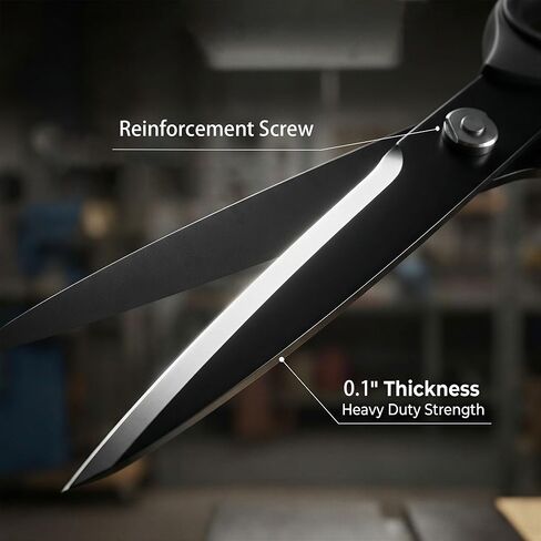 Sharp Scissors All Purpose, Heavy Duty 10" Scissors for Office, Soft Comfort Grip for paper Craft - Black in Kuwait