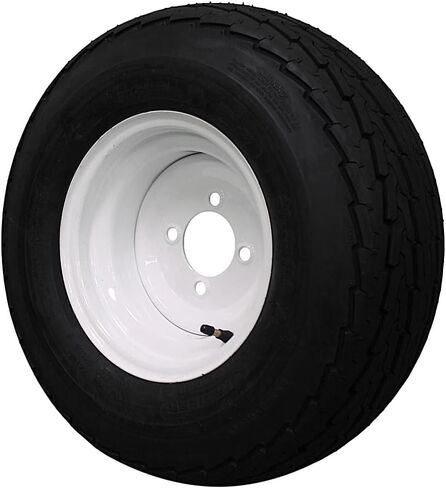 Antego Trailer Tire & Wheel Assemblies - Set of Four 205/65-10 | 20.5x8.0-10 | 10 Ply, Load Range E | Super Durable | 4 Lug White Rim (Set of 4) in Kuwait