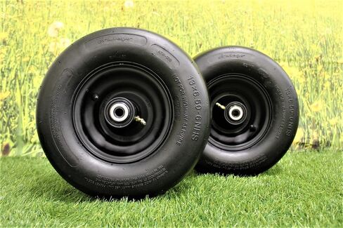 Antego Tire & Wheels - OEM Match or Greenworks 3420072337 13x6.50-6 Tire Wheel Assembly (Set of 2) | Fits Greenworks Crossover 42" in Kuwait