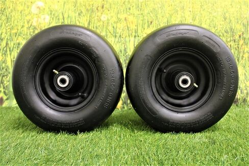 Antego Tire & Wheels - OEM Match or Greenworks 3420072337 13x6.50-6 Tire Wheel Assembly (Set of 2) | Fits Greenworks Crossover 42" in Kuwait