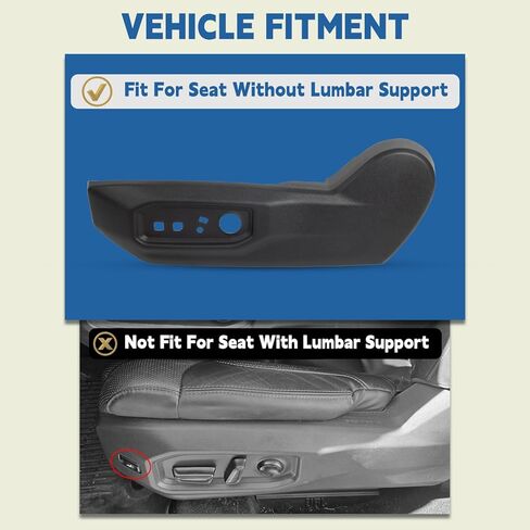 Driver Seat Trim Panel Compatible with 2022-2026 Toyota Tundra Sequoia Left Side Seat Track Cover Recline Cushion Shield Without Lumbar Support Replaces 71812-0C241-C0 71812-0C242-C0 in Kuwait