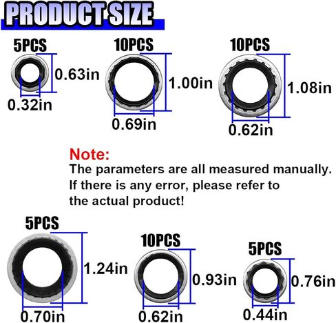 45PCS A/C Gasket & O Ring Kit, R134a Compatible Compressor Gaskets/A/C Line Seals, Leak-Proof Automotive AC Compressor Repair with Metal Washers & 6-Size Seals, Includes Storage Case in Kuwait