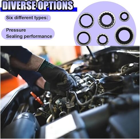 45PCS A/C Gasket & O Ring Kit, R134a Compatible Compressor Gaskets/A/C Line Seals, Leak-Proof Automotive AC Compressor Repair with Metal Washers & 6-Size Seals, Includes Storage Case in Kuwait