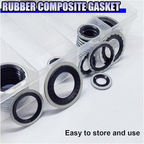 45PCS A/C Gasket & O Ring Kit, R134a Compatible Compressor Gaskets/A/C Line Seals, Leak-Proof Automotive AC Compressor Repair with Metal Washers & 6-Size Seals, Includes Storage Case in Kuwait