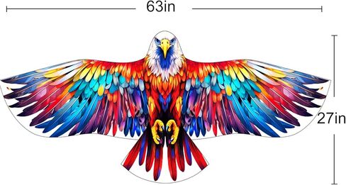 HENGDA KITE Eagle Kite,for Kids and Adults,Easy to Fly,Excellent Fabric and Structure Design,The Pictures are Beautiful in high Definition,Suitable for Beginners(63x27) in Kuwait