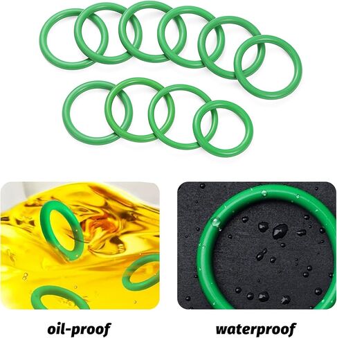 270PCS Seal Gasket Washer, Car Air Conditioning AC O Ring Kit, Seal O-Ring Assortment Kit, Universal Vehicle Repair Tool for Door, Window, Home Appliances (Green) in Kuwait
