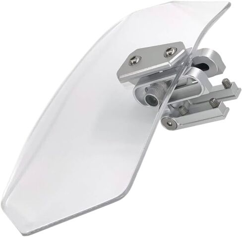 Motorcycle Adjustable Clip-On Windshield Windscreen Extension Spoiler Wind Deflector Compatible with Motorcycle in Kuwait