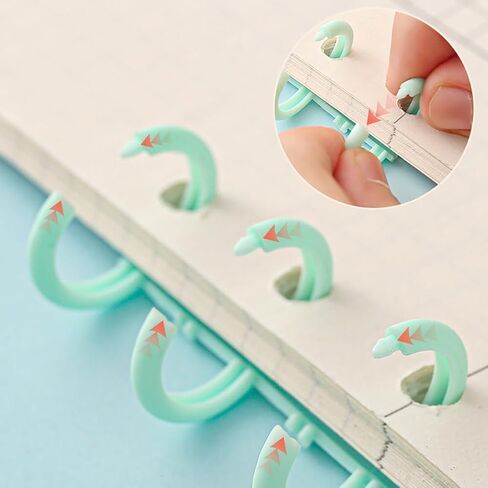 10 Pcs Plastic Binding Spines Coil 30 Ring Binding Combs Loose Leaf Binder Album Rings Notebook Document Binder Combs 30 Holes Spiral Binding Coil for File Making in Kuwait