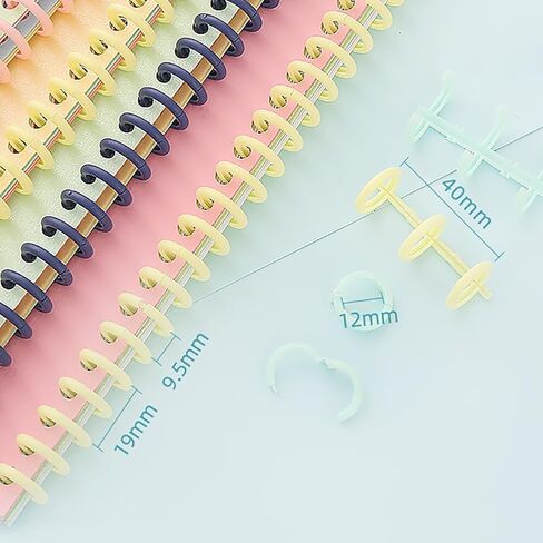 10 Pcs Plastic Binding Spines Coil 30 Ring Binding Combs Loose Leaf Binder Album Rings Notebook Document Binder Combs 30 Holes Spiral Binding Coil for File Making in Kuwait