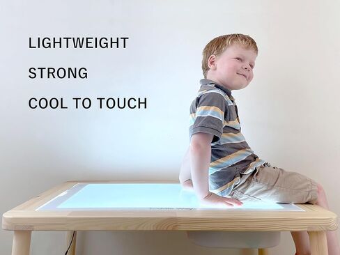 Toddle Way LED Light Pad Compatible with IKEA Flisat Table. Use standalone or as a Flisat Table Insert. 3 Light Levels for tracing, Arts Crafts, Montessori Waldorf Reggio Light Sensory Play for Kids in Kuwait