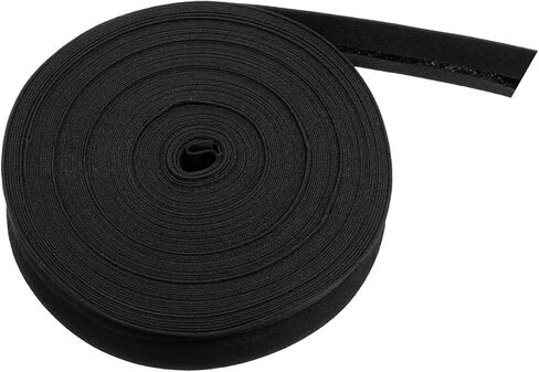 Double Fold Bias Tape, 1/2 Inch 10 Meters Bias Tape for Sewing - Black Polyester Fabric Roll for Hemming Seaming Binding Crafts in Kuwait